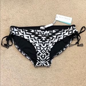 NWT Seafolly Black & White Hipster Bikini Bottom
